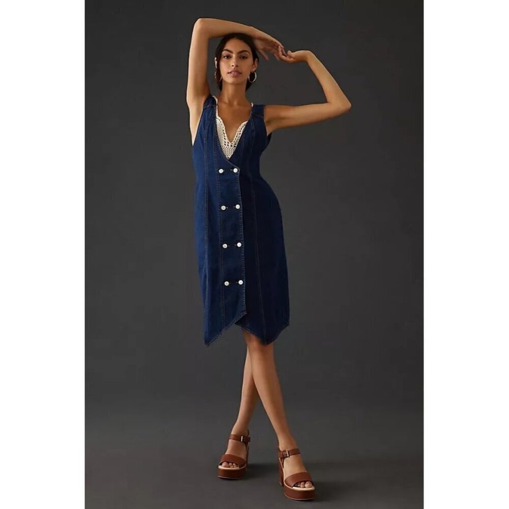 NWT Anthropologie Pilcro denim vest dress
